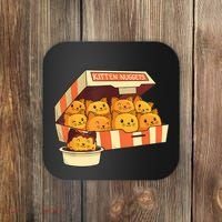 Kitten Nuggets Funny Cats And Chicken Nuggets Lover Funny Cat Coaster thumb 0