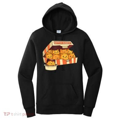 Kitten Nuggets Funny Cats And Chicken Nuggets Lover Funny Cat Women's Hoodie