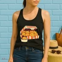 Kitten Nuggets Funny Cats And Chicken Nuggets Lover Funny Cat Women's Tank Top thumb 2