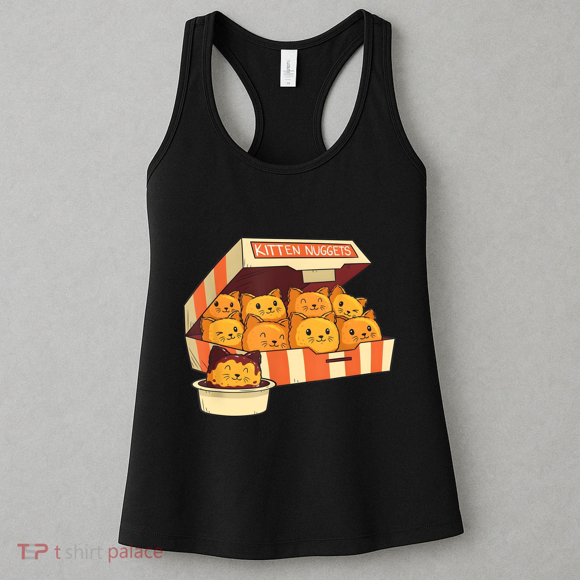 Kitten Nuggets Funny Cats And Chicken Nuggets Lover Funny Cat Women's Tank Top