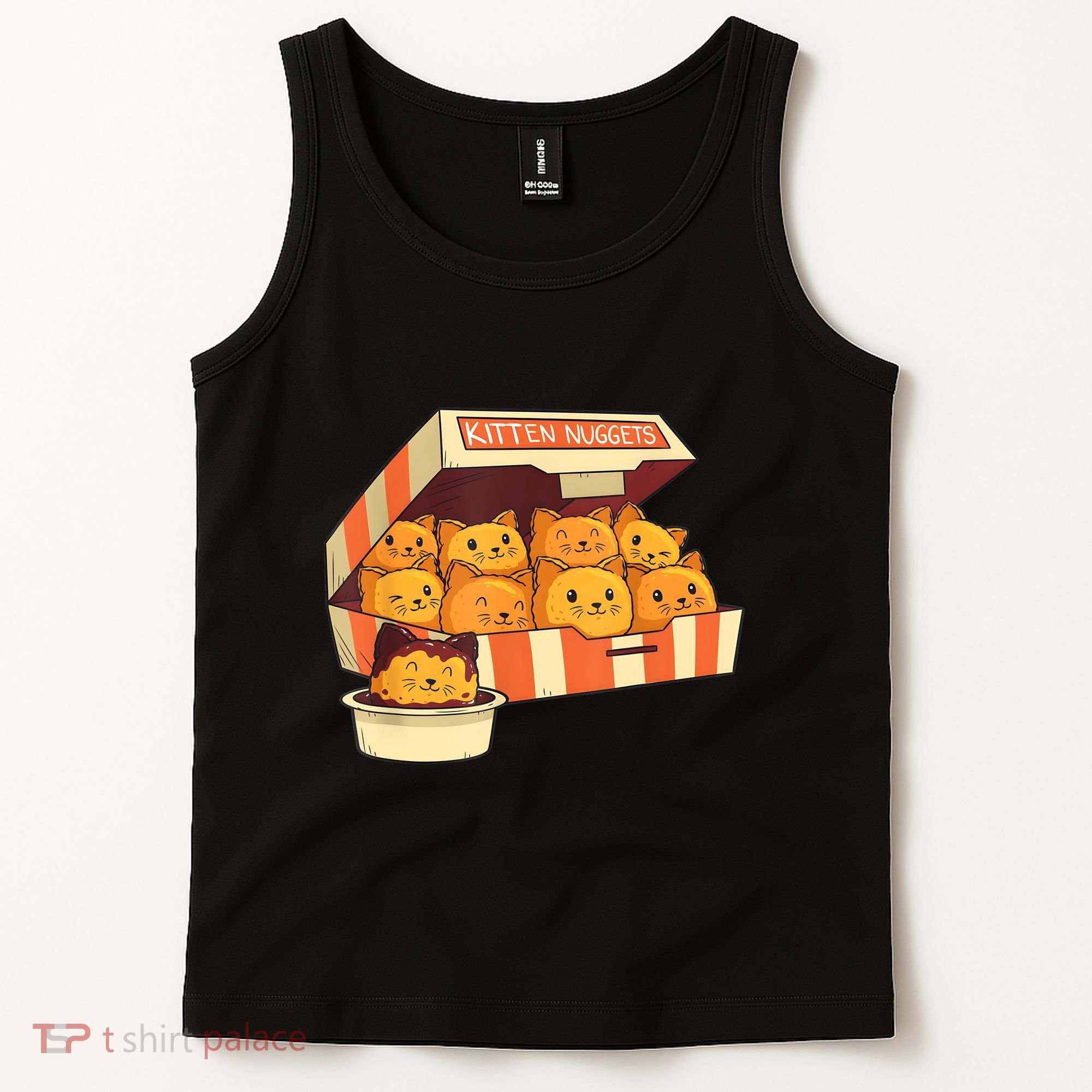 Kitten Nuggets Funny Cats And Chicken Nuggets Lover Funny Cat Tank Top
