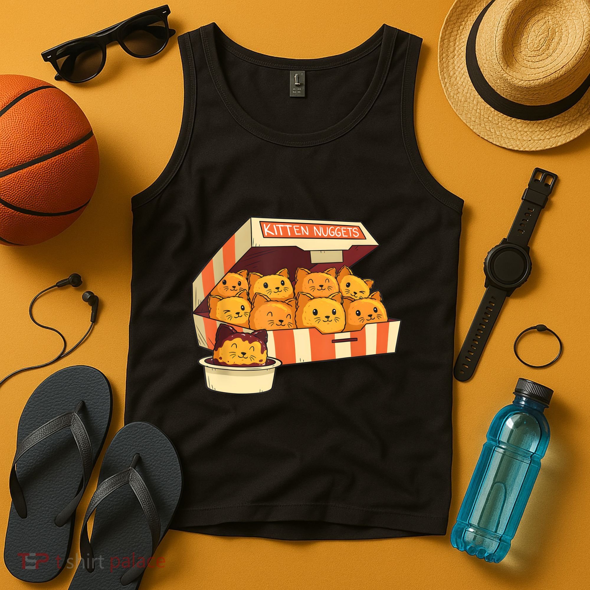 Kitten Nuggets Funny Cats And Chicken Nuggets Lover Funny Cat Tank Top