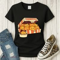 Kitten Nuggets Funny Cats And Chicken Nuggets Lover Funny Cat Women's T-Shirt thumb 3