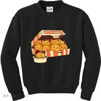 Kitten Nuggets Funny Cats And Chicken Nuggets Lover Funny Cat Kids Sweatshirt thumb 0