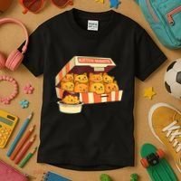 Kitten Nuggets Funny Cats And Chicken Nuggets Lover Funny Cat Kids T-Shirt thumb 3