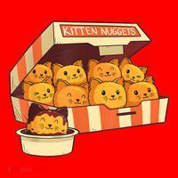Kitten Nuggets Funny Cats And Chicken Nuggets Lover Funny Cat Santa Hat thumb 1