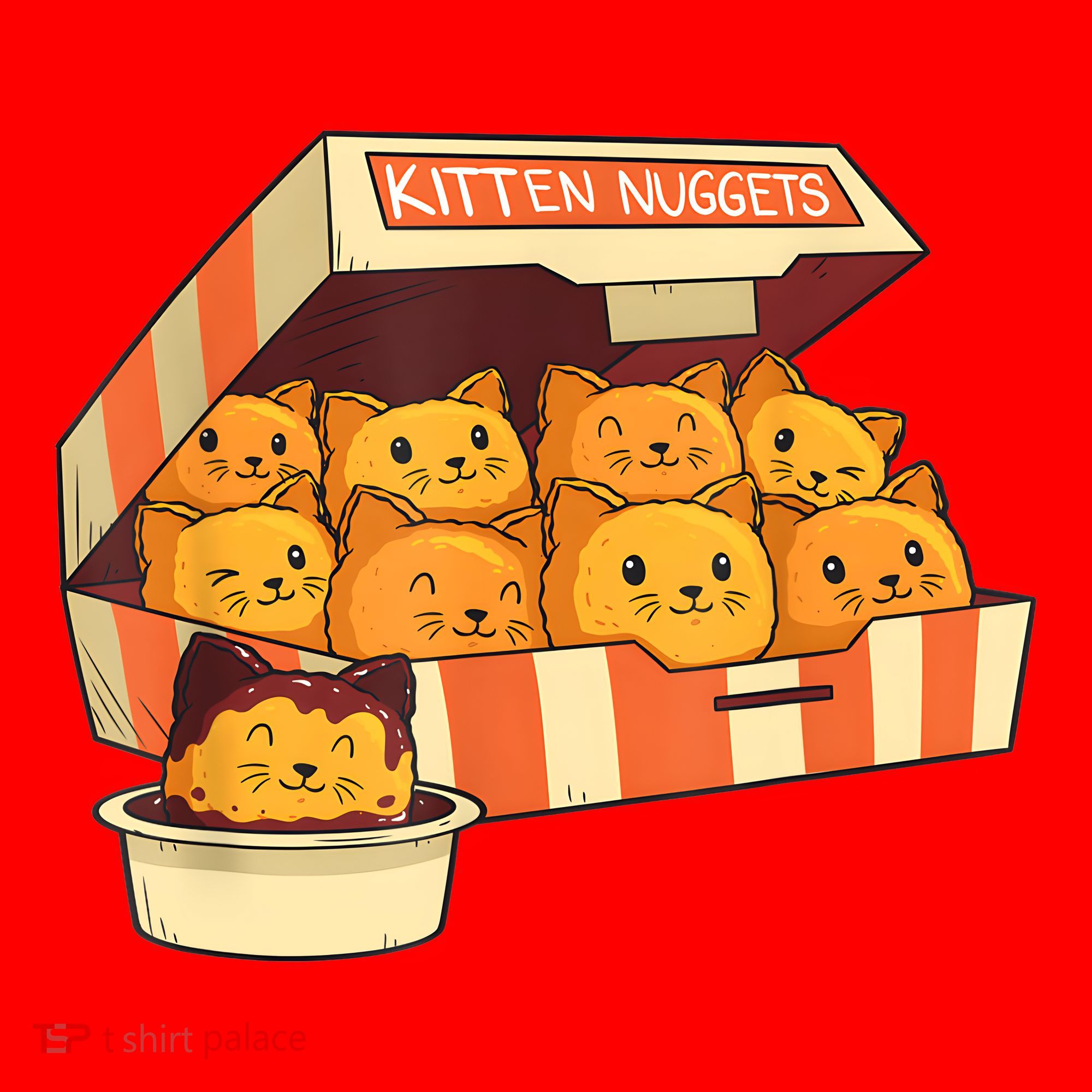 Kitten Nuggets Funny Cats And Chicken Nuggets Lover Funny Cat Santa Hat