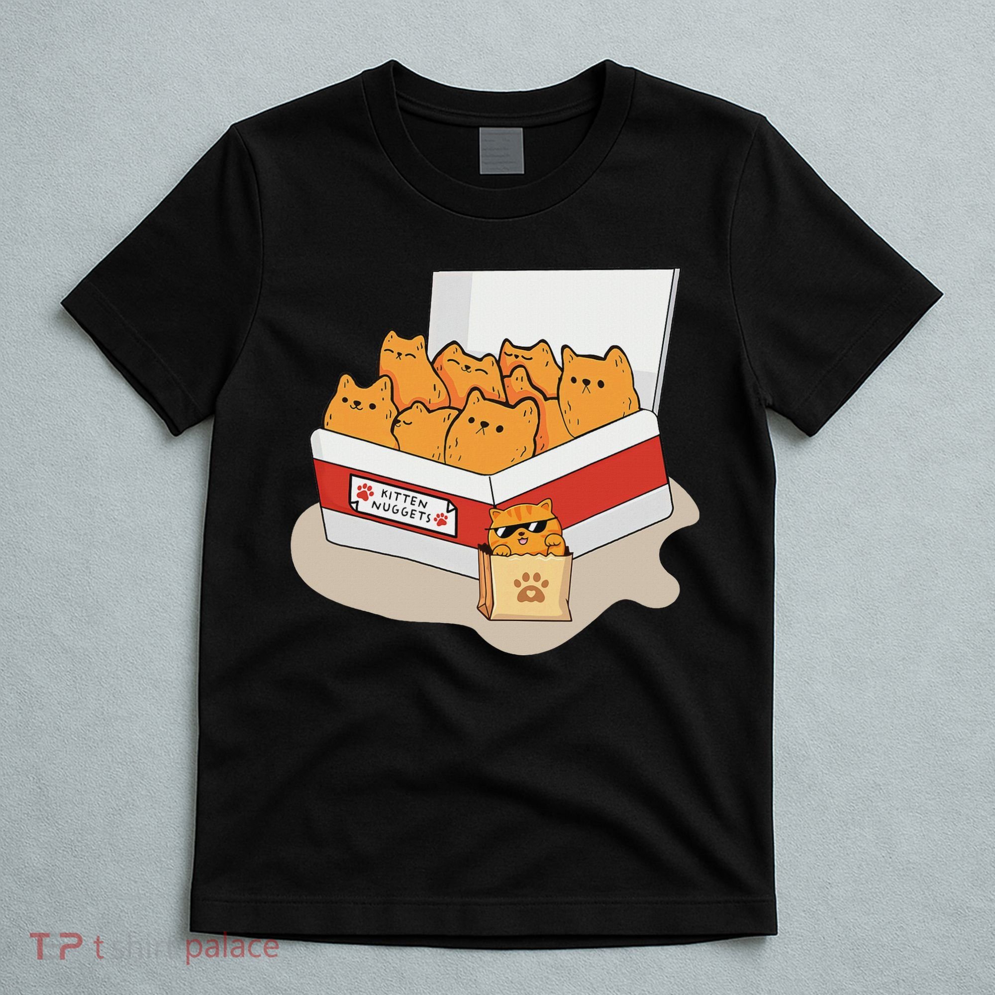 Kitten Nuggets Food Pun Gifts For, Women, Cat Lover T-Shirt