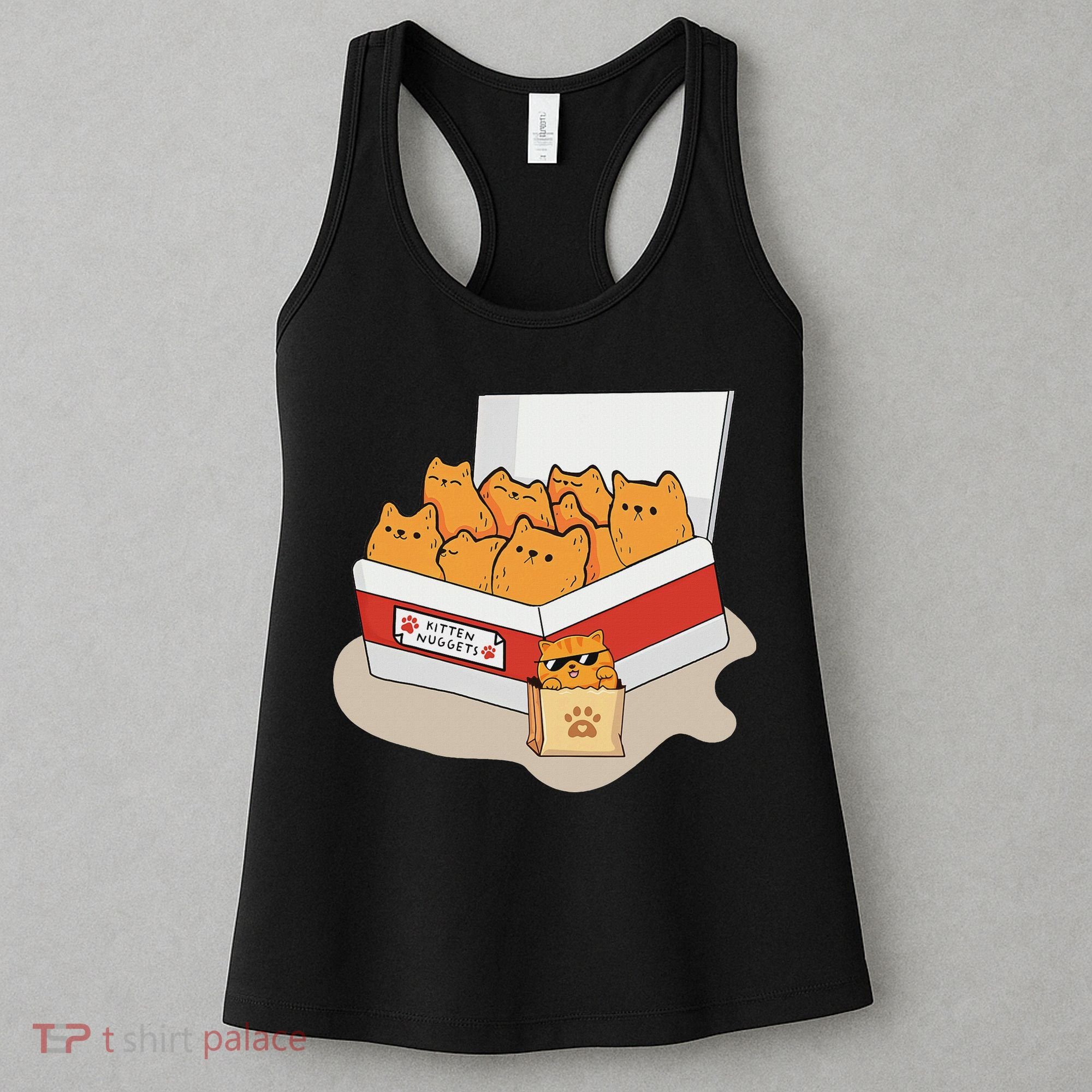 Kitten Nuggets Food Pun Gifts For, Women, Cat Lover Women's Tank Top