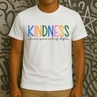 Kindness Never Goes Out Of Style Colorful T-Shirt thumb 3