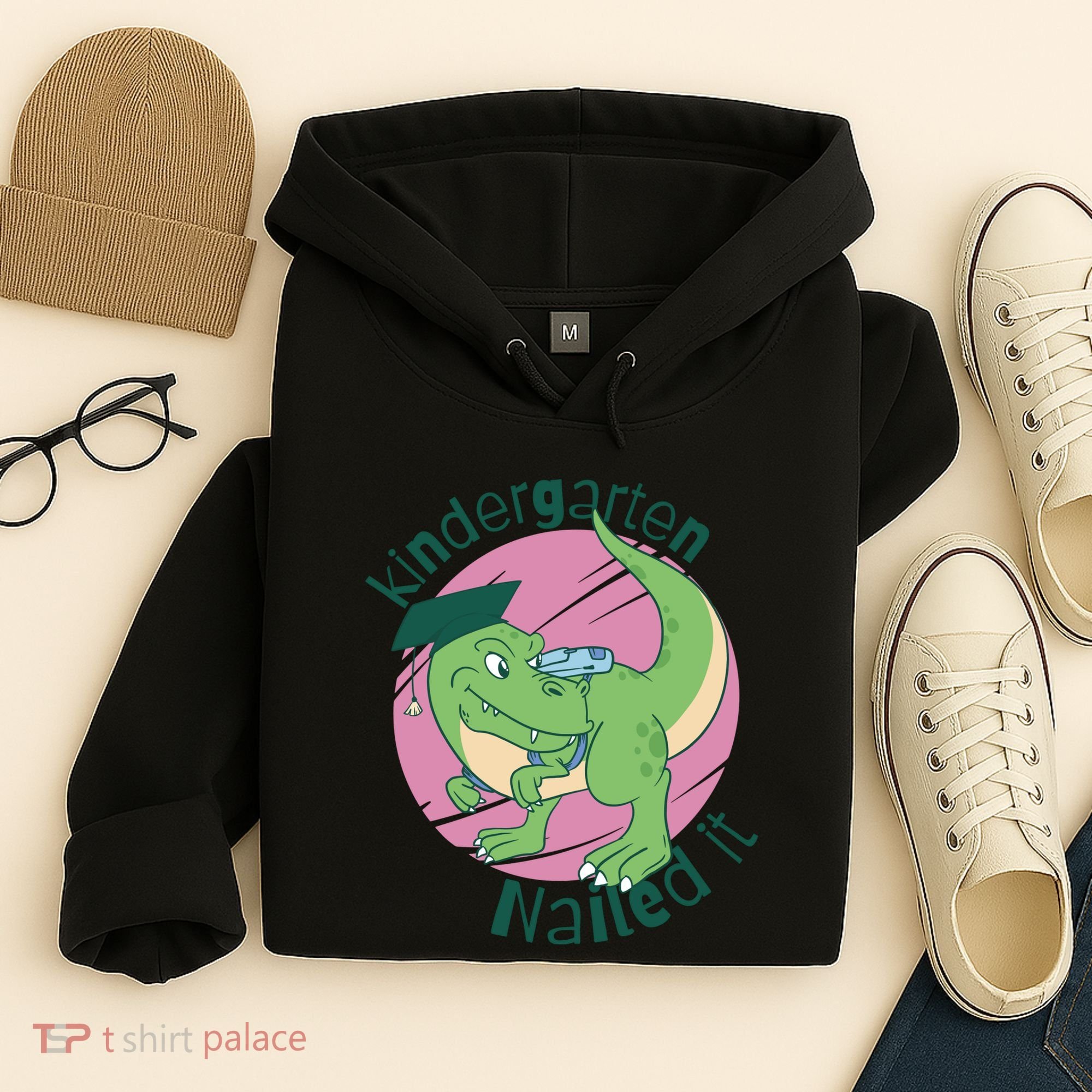Kindergarten Nailed It Graduation Dinosaur Hoodie