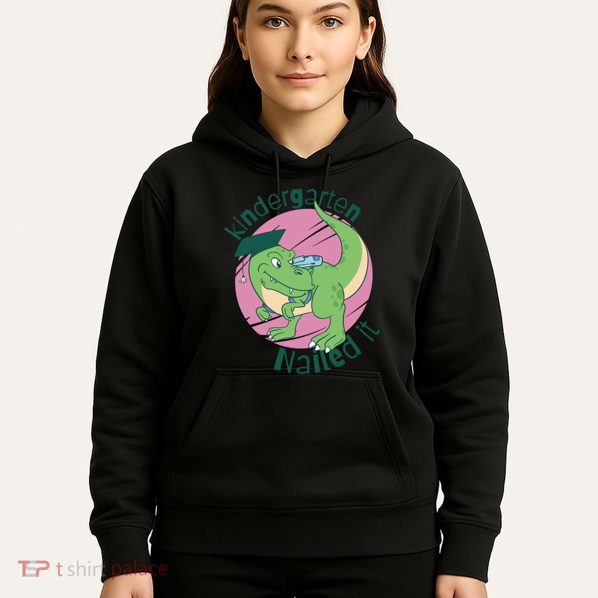 Kindergarten Nailed It Graduation Dinosaur Hoodie