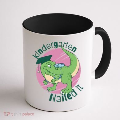 Kindergarten Nailed It Graduation Dinosaur Coffee Mug back