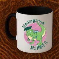 Kindergarten Nailed It Graduation Dinosaur Coffee Mug thumb 2