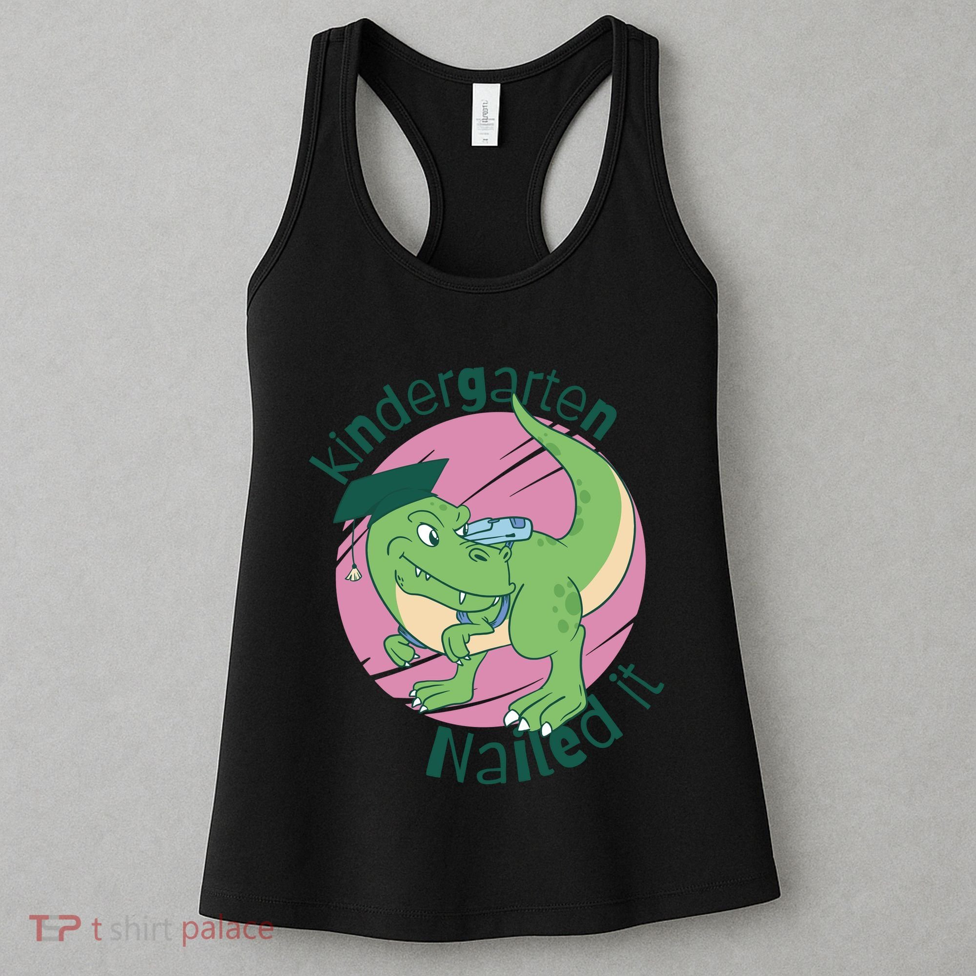 Kindergarten Nailed It Graduation Dinosaur Women's Tank Top
