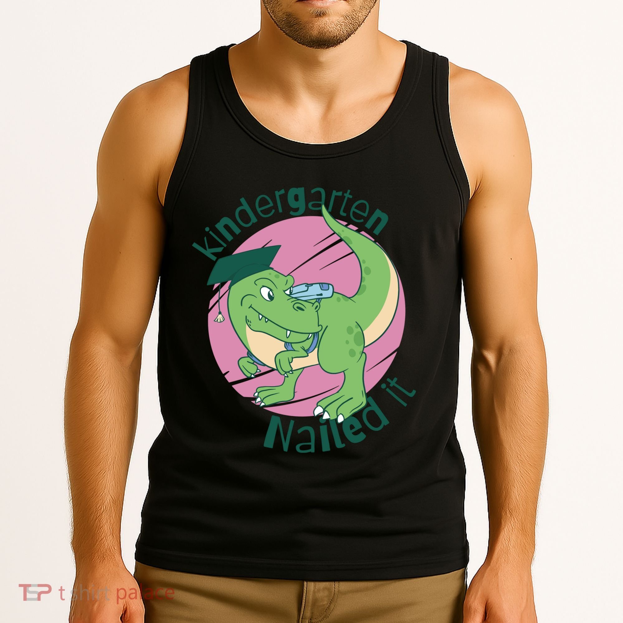 Kindergarten Nailed It Graduation Dinosaur Tank Top