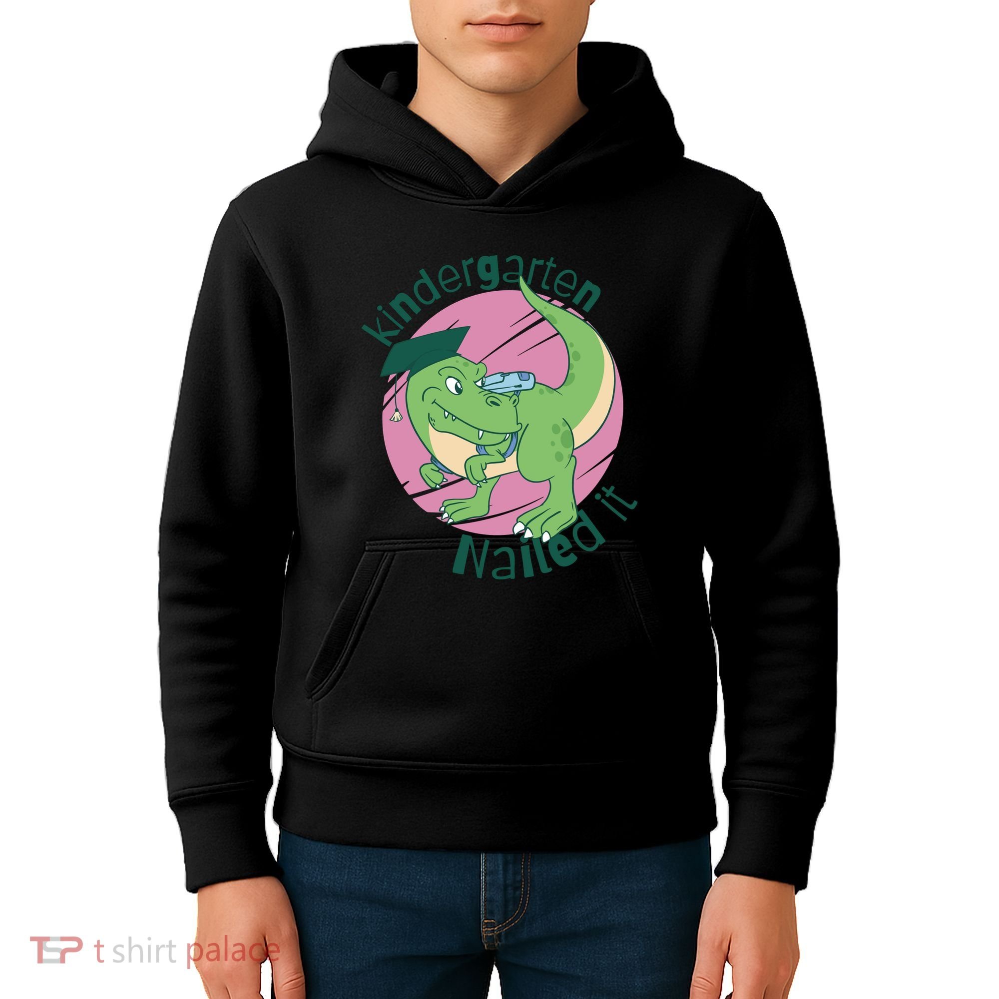 Kindergarten Nailed It Graduation Dinosaur Kids Hoodie