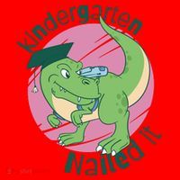 Kindergarten Nailed It Graduation Dinosaur Santa Hat thumb 1