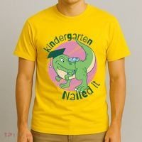 Kindergarten Nailed It Graduation Dinosaur T-Shirt thumb 3