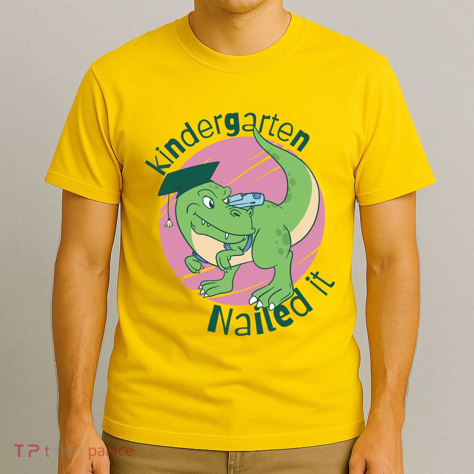 Kindergarten Nailed It Graduation Dinosaur T-Shirt