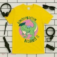 Kindergarten Nailed It Graduation Dinosaur T-Shirt thumb 5