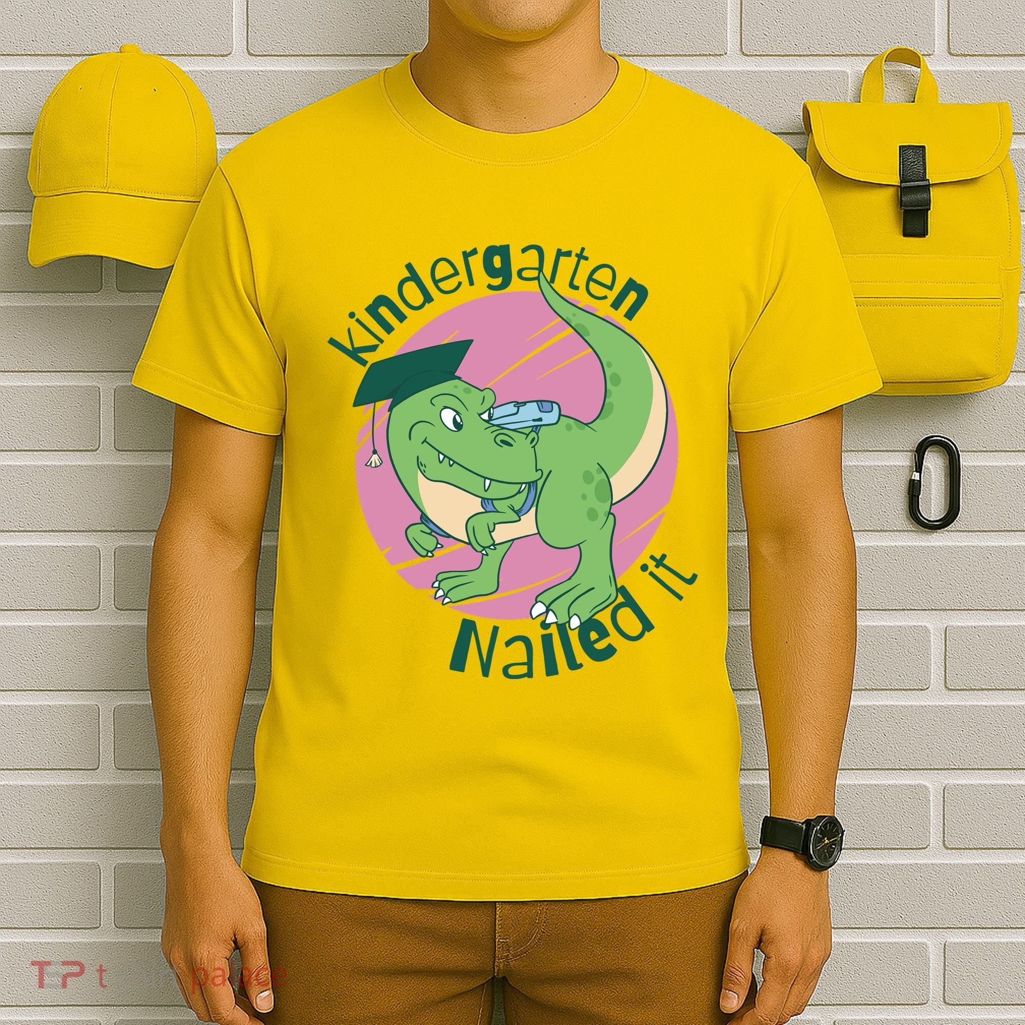 Kindergarten Nailed It Graduation Dinosaur T-Shirt