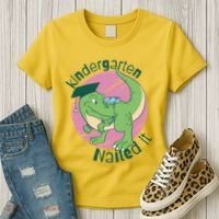 Kindergarten Nailed It Graduation Dinosaur Women's T-Shirt thumb 3