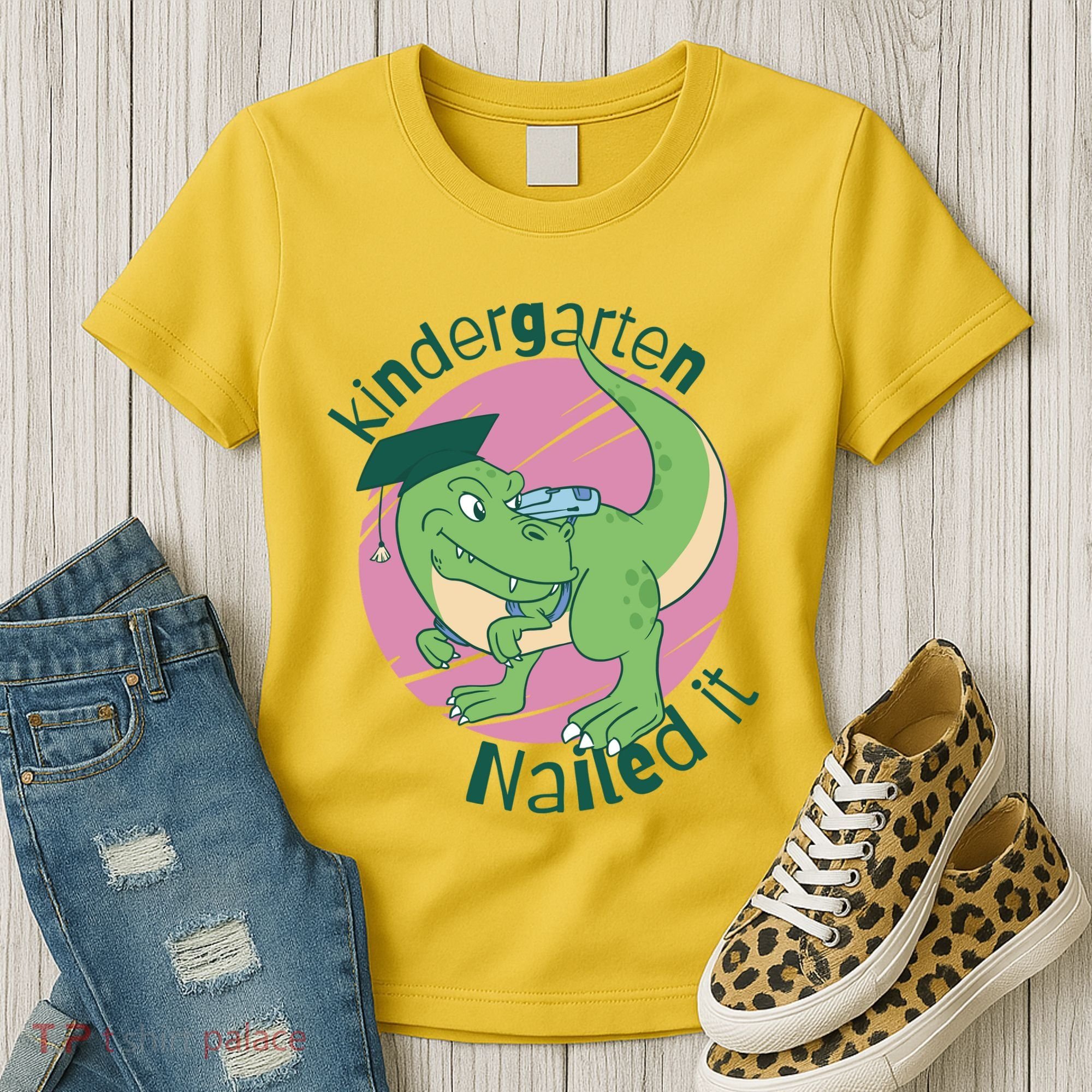 Kindergarten Nailed It Graduation Dinosaur Women's T-Shirt