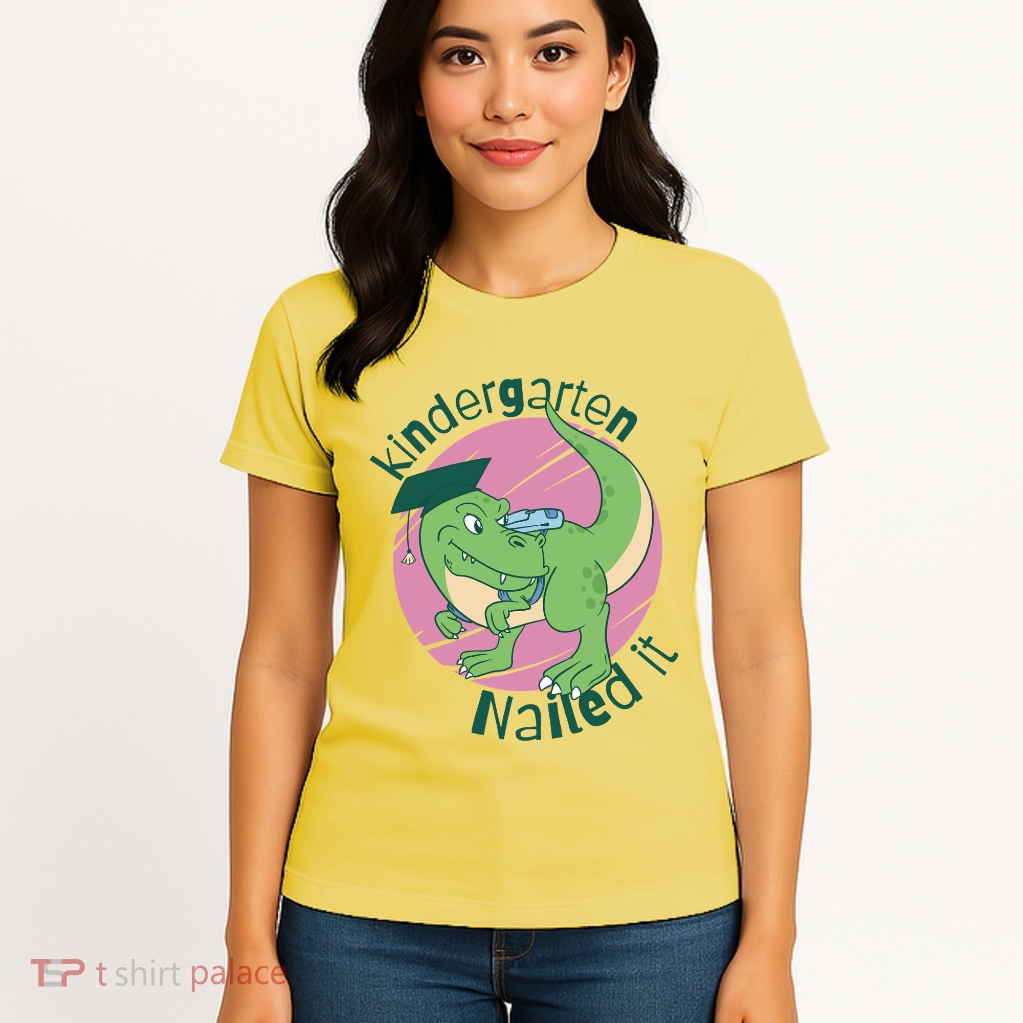 Kindergarten Nailed It Graduation Dinosaur Women's T-Shirt