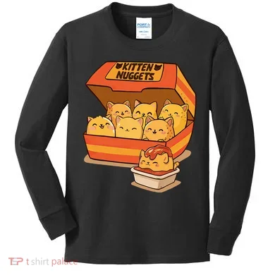 Kitten Nuggets Kids Long Sleeve Shirt