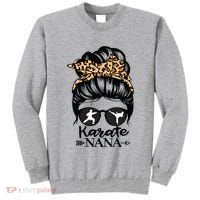 Karate Nana Messy Bun Hair Funny Karate Fighter Nana Tall Sweatshirt thumb 0