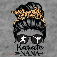 Karate Nana Messy Bun Hair Funny Karate Fighter Nana Tall Sweatshirt thumb 2