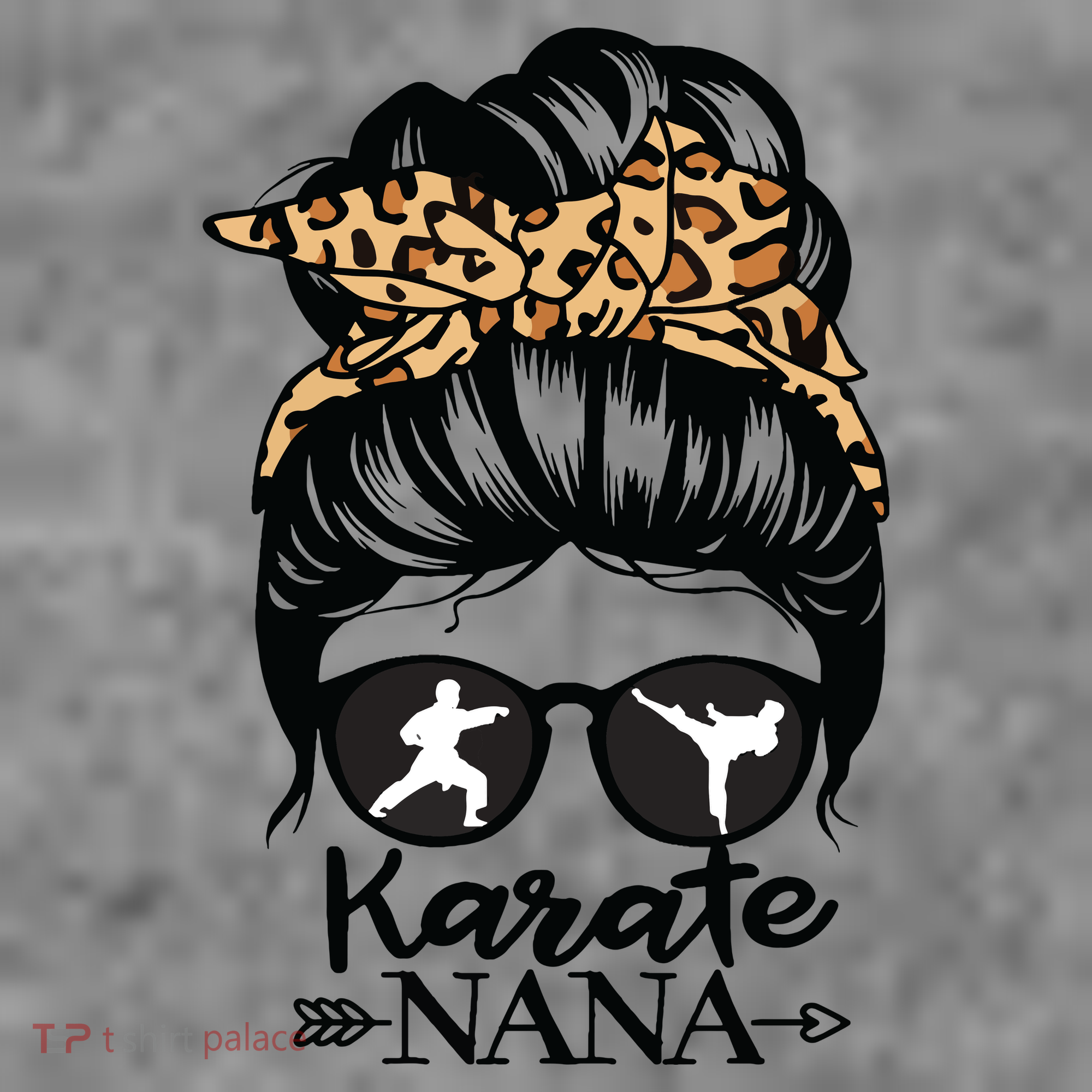 Karate Nana Messy Bun Hair Funny Karate Fighter Nana Tall Sweatshirt