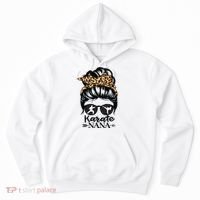 Karate Nana Messy Bun Hair Funny Karate Fighter Nana Hoodie thumb 0