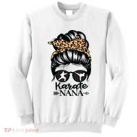 Karate Nana Messy Bun Hair Funny Karate Fighter Nana Sweatshirt thumb 0