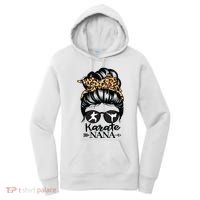 Karate Nana Messy Bun Hair Funny Karate Fighter Nana Women's Hoodie thumb 0