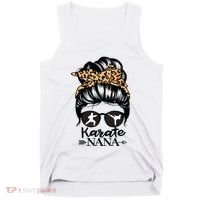 Karate Nana Messy Bun Hair Funny Karate Fighter Nana Tank Top thumb 0