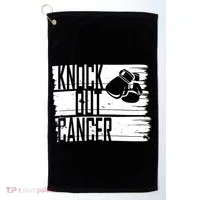 Knock Out Cancer Golf Towel thumb 0