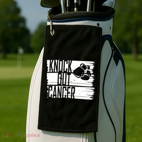 Knock Out Cancer Golf Towel
