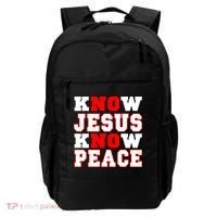 Know Jesus Know Peace Backpack thumb 0