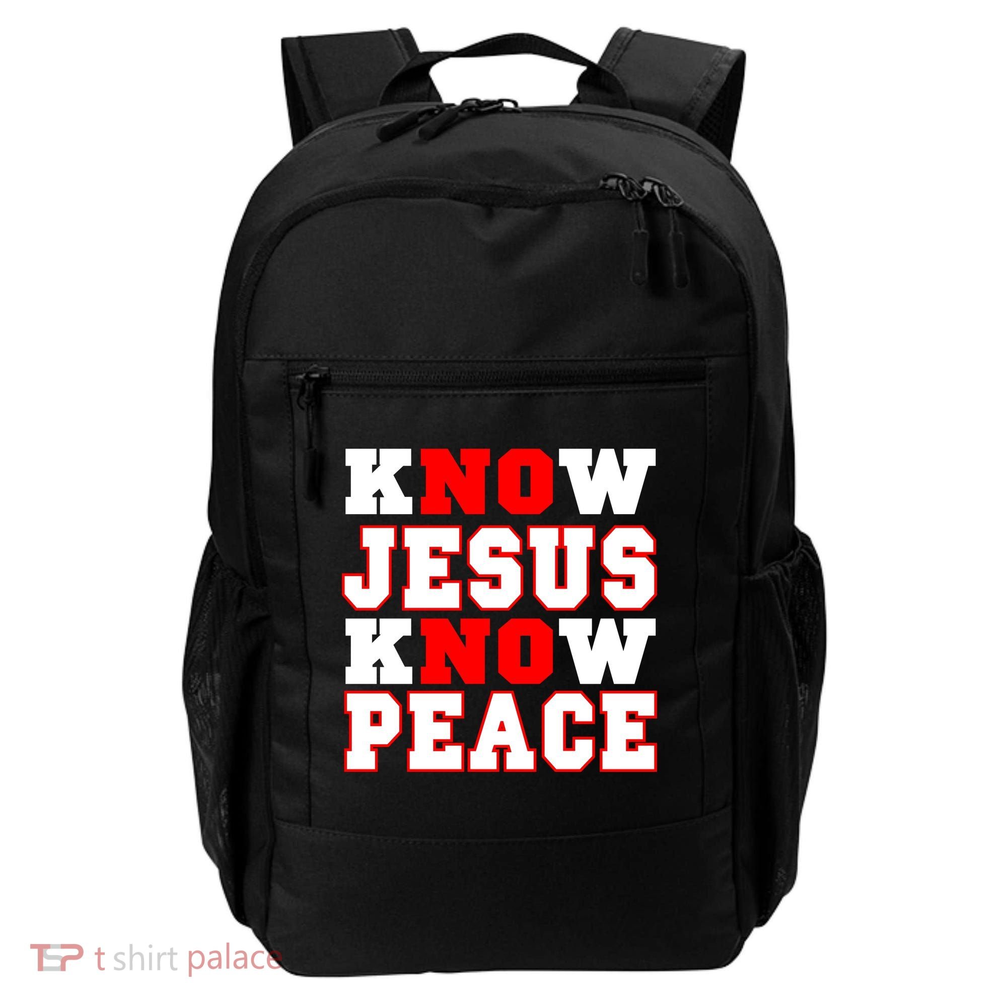 Know Jesus Know Peace Backpack