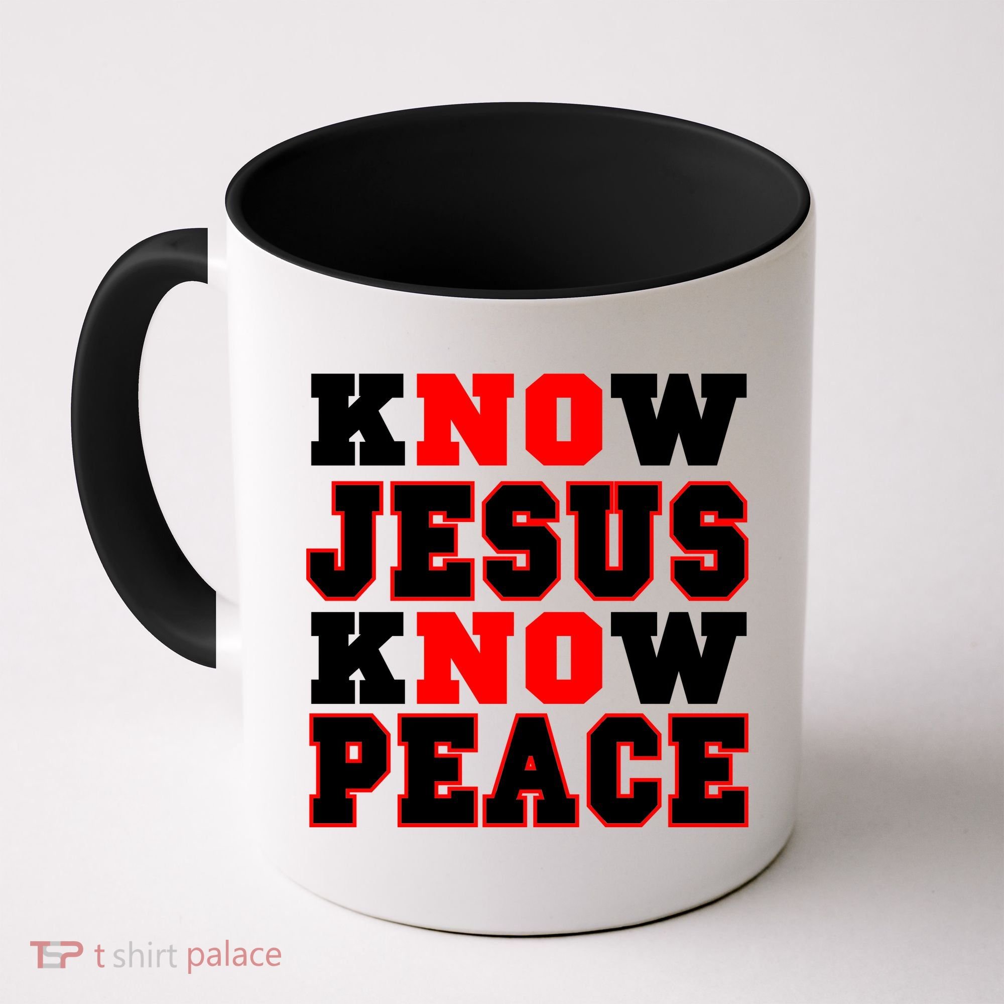 Know Jesus Know Peace Coffee Mug
