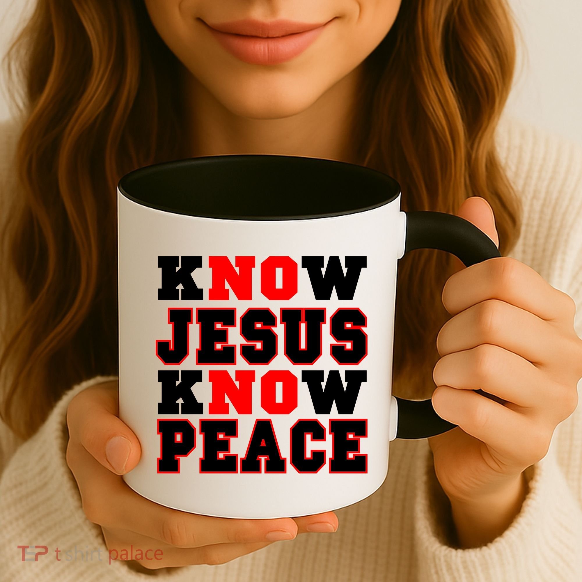 Know Jesus Know Peace Coffee Mug