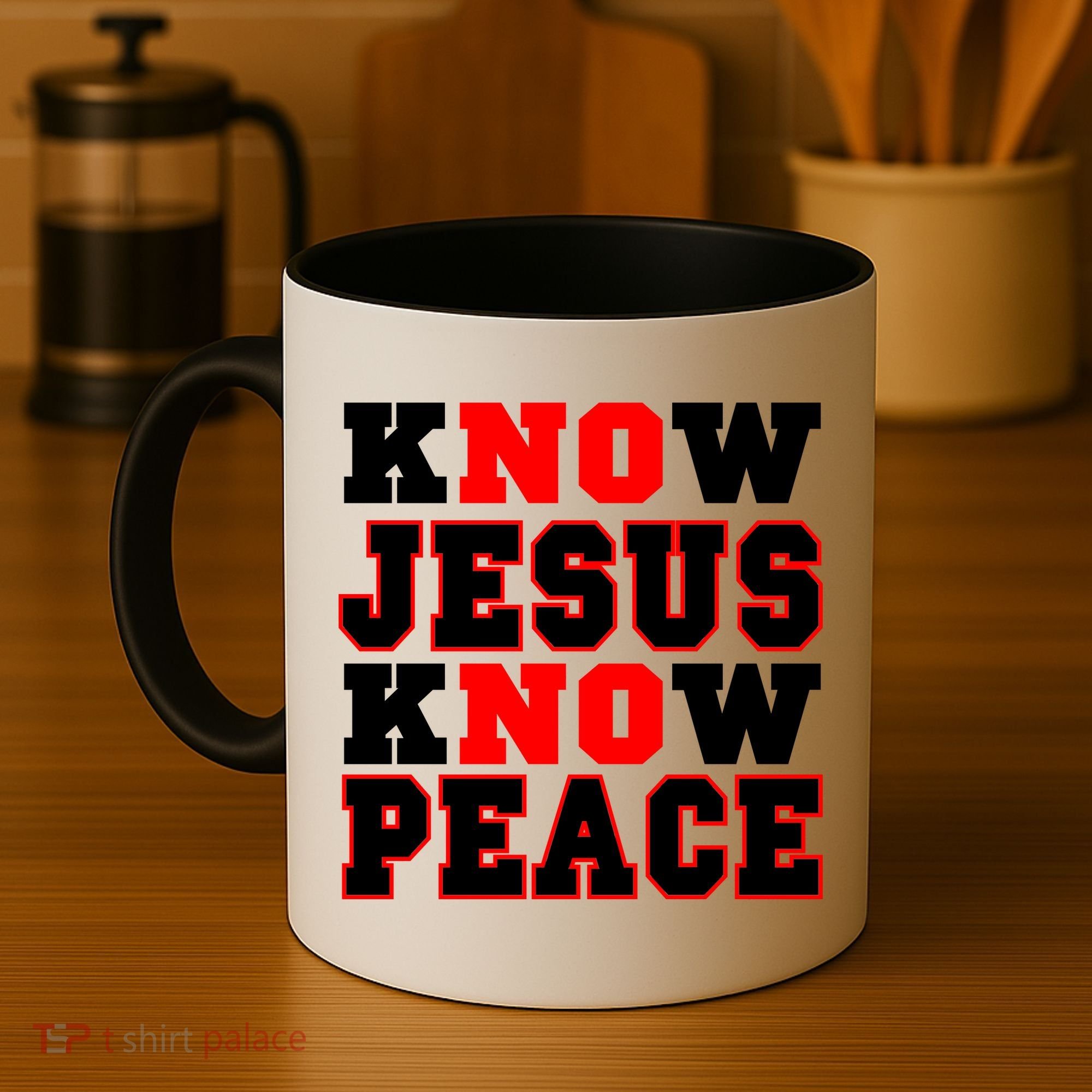 Know Jesus Know Peace Coffee Mug