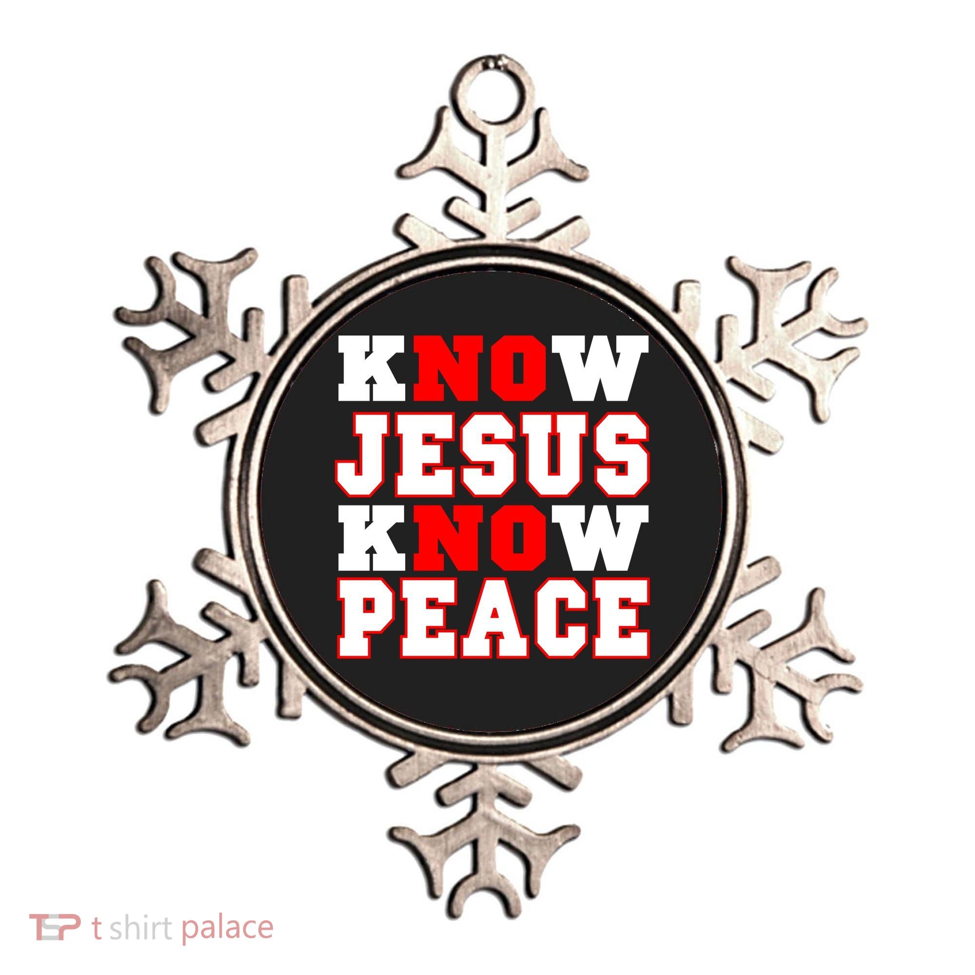 Know Jesus Know Peace Ornament
