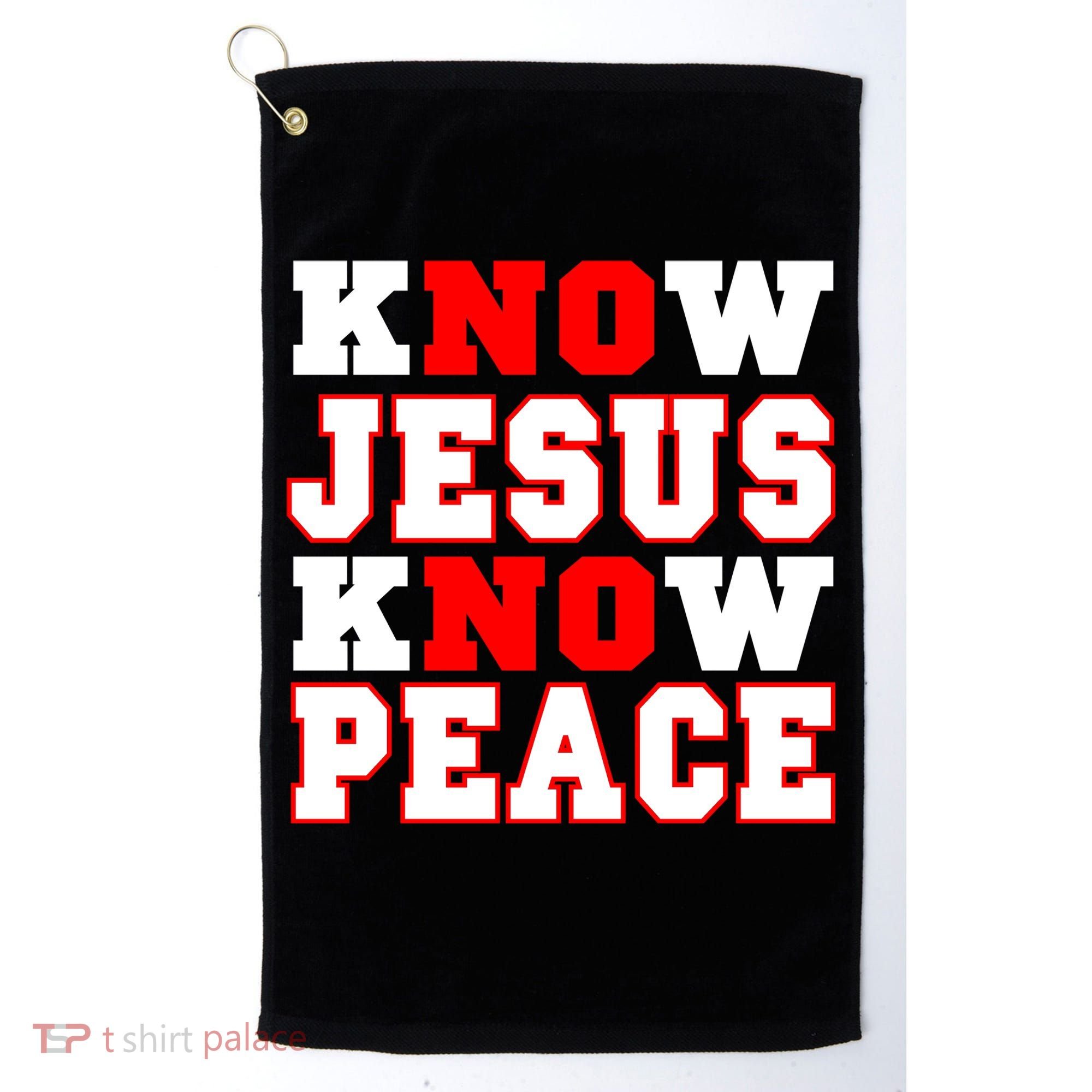 Know Jesus Know Peace Golf Towel