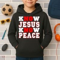 Know Jesus Know Peace Kids Hoodie thumb 2