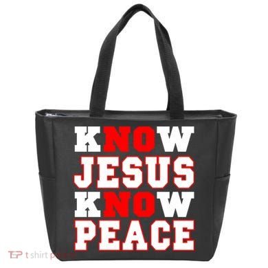 Know Jesus Know Peace Tote Bag