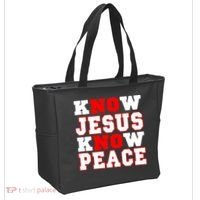 Know Jesus Know Peace Tote Bag thumb 2