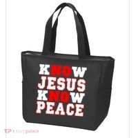 Know Jesus Know Peace Tote Bag thumb 3